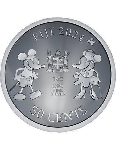 Fiji. 50 Cents 2024 Steamboat Willie - Mickey Mouse, 1 Oz, Postzegels en Munten, Munten | Europa | Niet-Euromunten