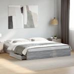 vidaXL Bedframe met lades bewerkt hout grijs sonoma eiken, Eenpersoons, Verzenden, Nieuw, 80 cm