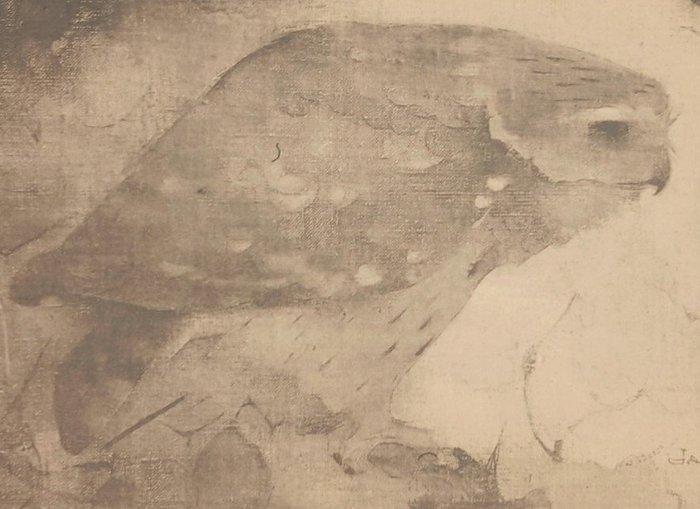Jan Mankes (1889-1920) - Roofvogel op tak, Antiek en Kunst, Antiek | Overige Antiek