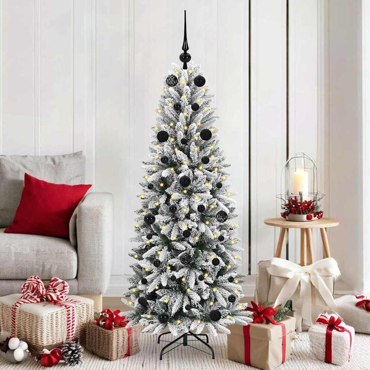 vidaXL Kunstkerstboom Wit 150 cm PVC en Plastic en Staal en, Diversen, Kerst, Nieuw, Verzenden