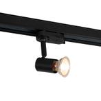 Railspot zwart voor 3-fase rail GU10 50mm - 3-Phase Jeany, Huis en Inrichting, Lampen | Spots, Nieuw, Overige materialen, Modern