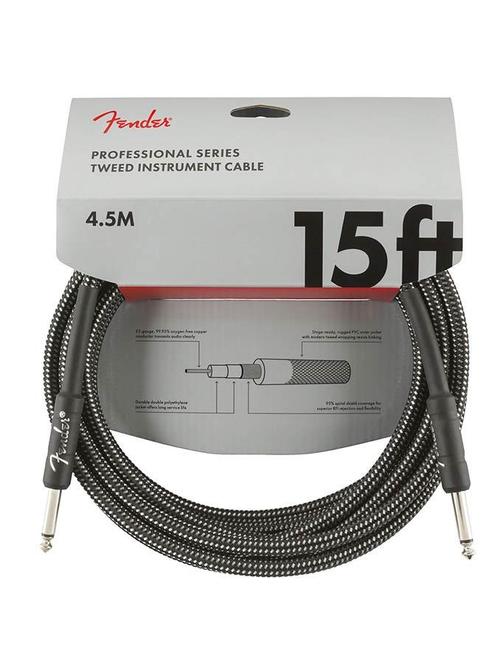 Fender Professional Tweed instrument kabel 4.5m grijs, Muziek en Instrumenten, Instrumenten | Toebehoren, Verzenden