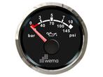Wema Silver series Oliedruk 10 bar meter - NMEA2000 - Zwart, Watersport en Boten, Ophalen of Verzenden, Nieuw