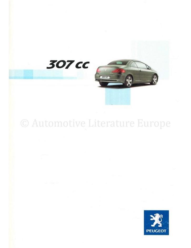 2003 PEUGEOT 307 CC BROCHURE DUITS, Boeken, Auto's | Folders en Tijdschriften, Peugeot