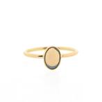 Gouden ring met edelopaal (witte opaal, witte edelopaal), Sieraden, Tassen en Uiterlijk, 18 tot 19, Gebruikt, Overige kleuren