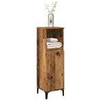 vidaXL Badkamerkast 30x30x100 cm bewerkt hout oud, Verzenden, Nieuw