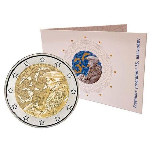 Estland 2 Euro Erasmus 2022 BU Coincard, Postzegels en Munten, Munten | Europa | Euromunten, Verzenden