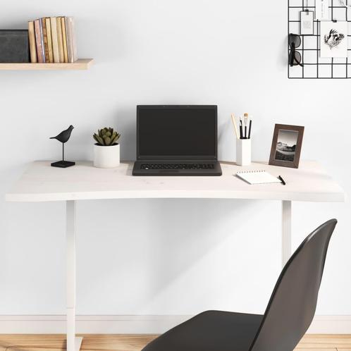 vidaXL Bureaublad 110x55x2,5 cm massief grenenhout wit, Diversen, Bureau-accessoires, Nieuw, Verzenden