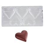 Chocolade Holvorm Chocolate World Hart (5x) 80x69x16 mm, Hobby en Vrije tijd, Taarten en Cupcakes maken, Verzenden, Nieuw
