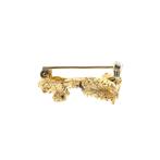 18 Krt. Gouden broche | Poedel (vintage, geelgoud, emaille), Sieraden, Tassen en Uiterlijk, Ophalen of Verzenden, Gebruikt, Overige kleuren