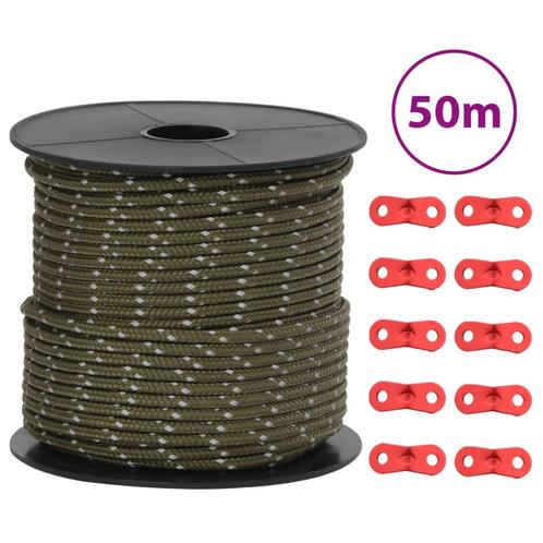 vidaXL Tentscheerlijn met reflecterende strips en spanners, Caravans en Kamperen, Tentaccessoires, Nieuw, Verzenden