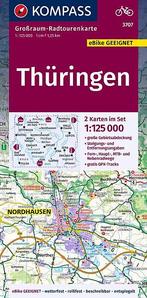 Fietskaart 3707 Thüringen | Kompass, Boeken, Atlassen en Landkaarten, Nieuw, Verzenden
