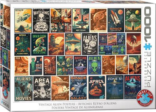 Buitenaardse Posters Puzzel (1000 stukjes) | Eurographics -, Hobby en Vrije tijd, Denksport en Puzzels, Nieuw, Verzenden