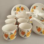 Ridgeway - Theeservies (17) - Beenderporselein - Gouden roos