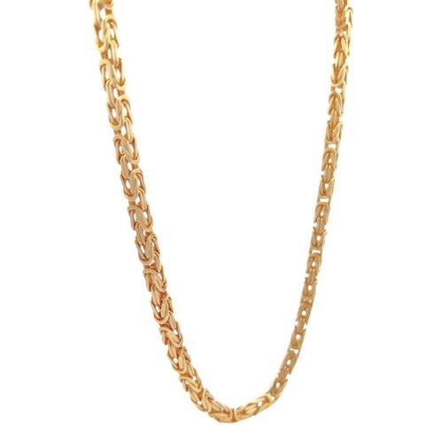 Halsketting - 14 karaat Geel goud - Koninklijke ketting 4 mm, Sieraden, Tassen en Uiterlijk, Kettingen