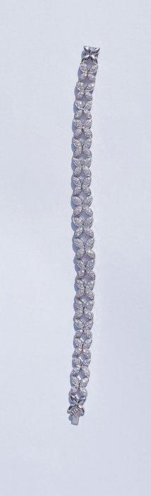Bedelarmband - 18 karaat Witgoud - 2.96ct. tw. Diamant, Sieraden, Tassen en Uiterlijk, Antieke sieraden