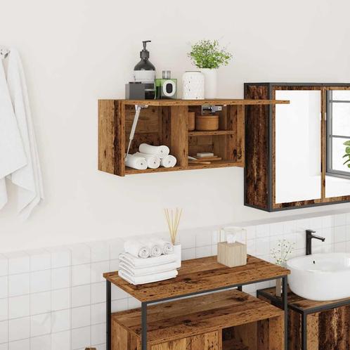vidaXL Badkamerwandkast 60x25x30 cm bewerkt hout oud, Huis en Inrichting, Tafels | Kaptafels, Nieuw, Verzenden