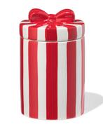HEMA Pot 10x14cm keramiek strik rood, Diversen, Kerst, Verzenden, Nieuw