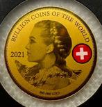 Tsjaad. 3000 Francs 2021 Vreneli, oro 1/200 Oz (.999)