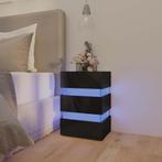 vidaXL 326846  Nachtkastje LED 45x35x67 cm bewerkt hout, Minder dan 45 cm, Verzenden, Nieuw, 55 tot 70 cm
