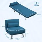 TRUUSK Slaapstoel met Bedfunctie - Klapstoel in Linnenlook -, Huis en Inrichting, Fauteuils, Verzenden, Nieuw