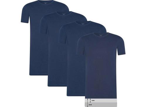 4-pack Cappuccino Blauwe T-Shirt ronde hals - Extra Lange, Kleding | Heren, Overhemden, Nieuw, Verzenden