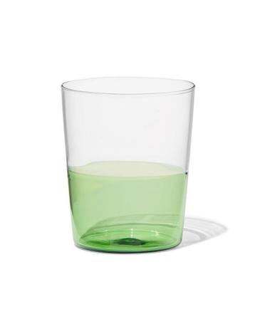 HEMA Waterglas 320ml Tafelgenoten glas met groen beschikbaar voor biedingen