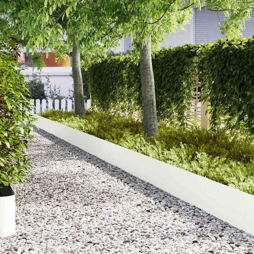 vidaXL Tuinranden 30 stuks Wit 100 x 0,5 x 30 cm Staal, Tuin en Terras, Overige Tuin en Terras, Nieuw, Verzenden
