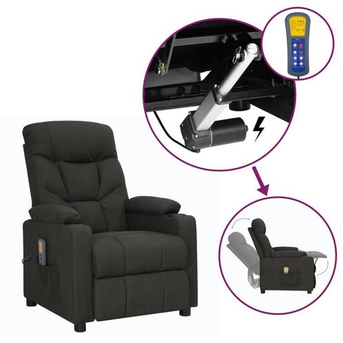vidaXL Sta-op-massagestoel stof zwart, Sport en Fitness, Massageproducten, Nieuw, Verzenden