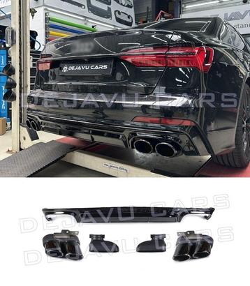 S6 Look Diffuser + Uitlaat tips voor Audi A6 C8 S line beschikbaar voor biedingen