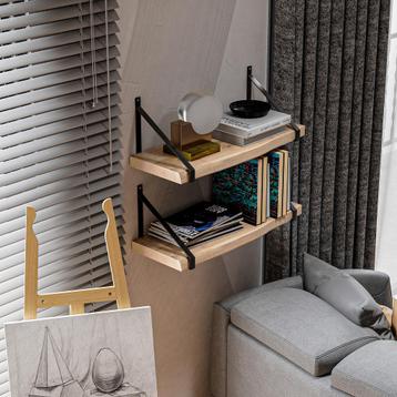 Eiken Wandplank I Zwevende Plank I Boomstam effect! I NIEUW! beschikbaar voor biedingen