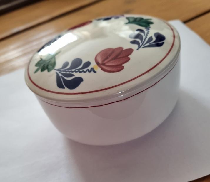 Boerenbont Bonbon schaaltje met deksel rond 12 cm aardewerk, Huis en Inrichting, Keuken | Servies, Nieuw, Verzenden