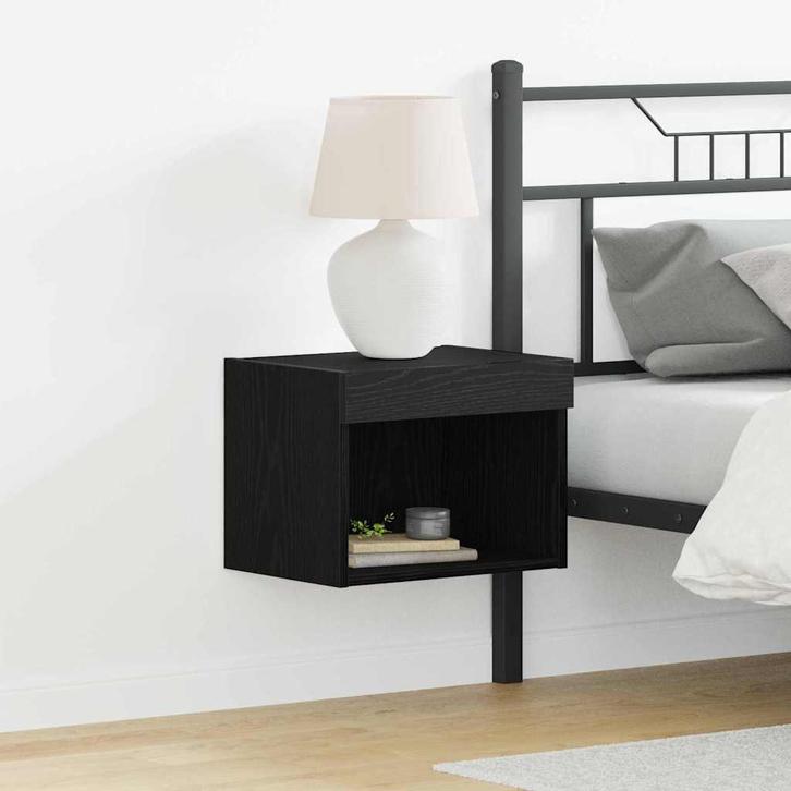 vidaXL TV-kast Wandgemonteerd Zwart eiken 40 x 30 x 30 cm, Huis en Inrichting, Kasten | Televisiemeubels, Nieuw, Minder dan 50 cm