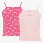 TwoDay 2-pack meisjes hemden unicorn roze maat 98/104, Verzenden