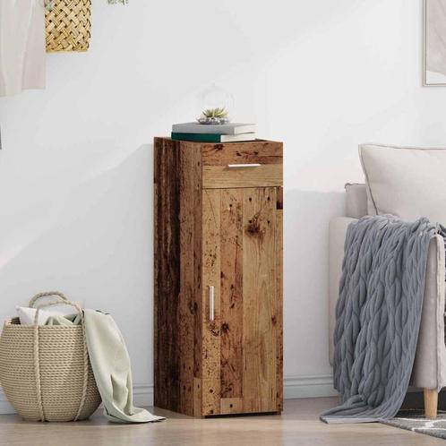 vidaXL Dressoir met lade Oud hout 30 x 42.5 x 93 cm Bewerkt, Huis en Inrichting, Kasten | Dressoirs, Nieuw, Minder dan 50 cm, Overige houtsoorten