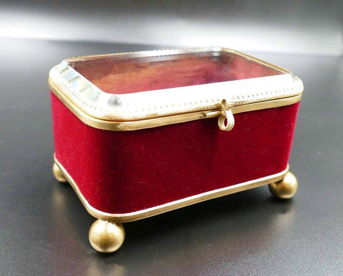 Sieradendoos - Messing, Glas - Napoleon III, Antiek en Kunst, Antiek | Overige Antiek