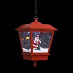 Kersthanglamp met LED-lamp en kerstman 27x27x45 cm rood, Huis en Inrichting, Verzenden, Nieuw