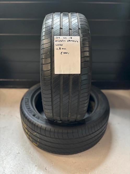 225/45/17 MICHELIN PRIMACY 4 4,8MM 2 STUKS 100,- (4521), Auto-onderdelen, Banden en Velgen, 17 inch, BOVAG lid, Stiba lid, Erkend duurzaam