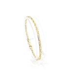 Bicolor gouden Figaro schakel armband | 19 cm (witgoud), Sieraden, Tassen en Uiterlijk, Armbanden, Ophalen of Verzenden, Gebruikt