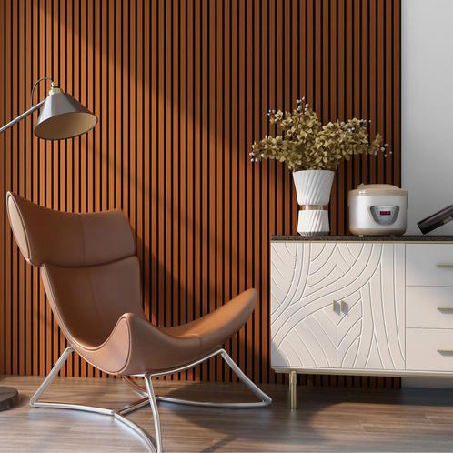[NEU.HOLZ] Akoestisch Wandpaneel Vang set van 4 mdf 2,88 m², Doe-het-zelf en Verbouw, Platen en Panelen, Verzenden