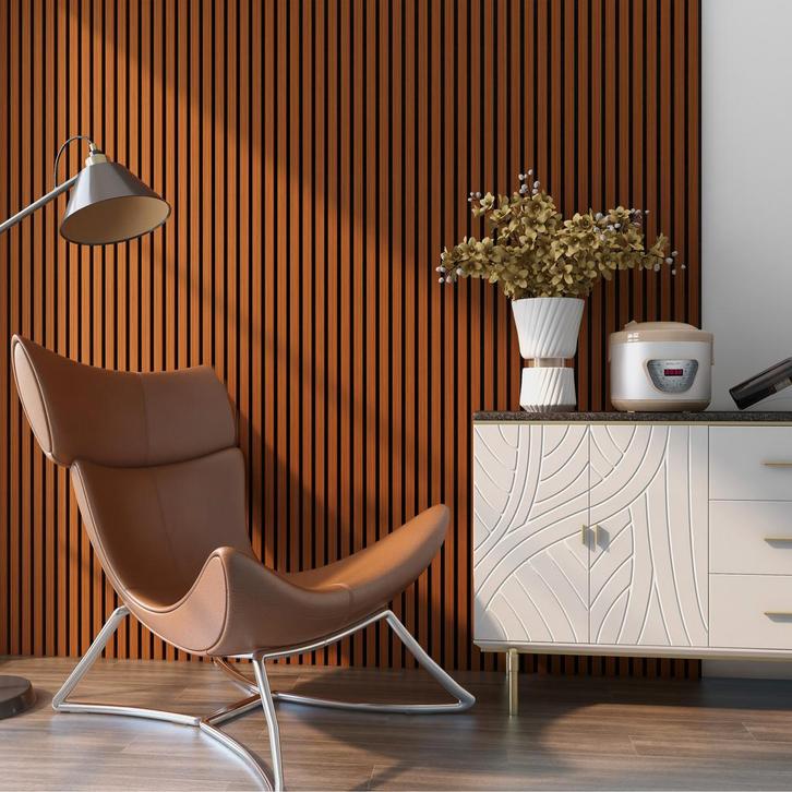 [NEU.HOLZ] Akoestisch Wandpaneel Vang set van 4 mdf 2,88 m², Doe-het-zelf en Verbouw, Platen en Panelen, Verzenden