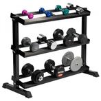 Taurus Halterrek/dumbbellrek 3-laags staal, Sport en Fitness, Fitnessmaterialen, Verzenden, Nieuw