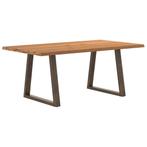 vidaXL Eettafel met natuurlijke rand 180x100x74 cm massief, Huis en Inrichting, Tafels | Eettafels, Verzenden, Nieuw
