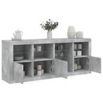 vidaXL Dressoir met LED-verlichting 164x37x67 cm betongrijs, Huis en Inrichting, Kasten | Dressoirs, Minder dan 50 cm, Verzenden