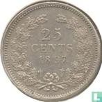 Nederland 25 cents 1897, Postzegels en Munten, Munten | Nederland, Verzenden, 5 cent, Losse munt, Goud