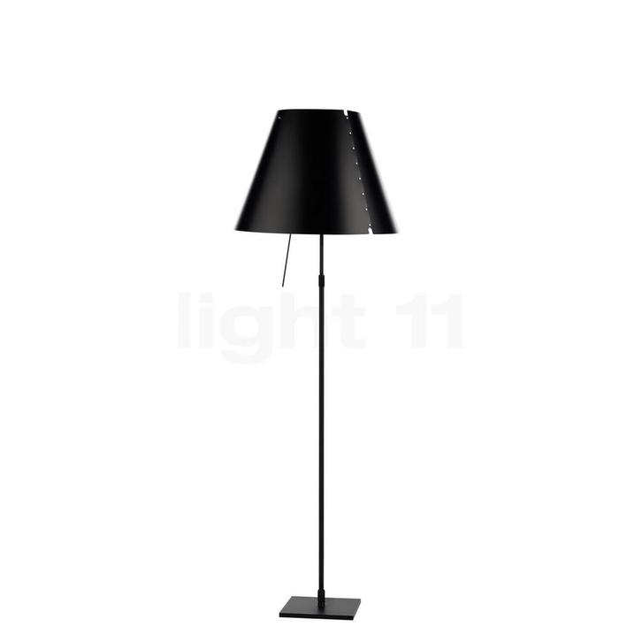Luceplan Costanza Vloerlamp, lampenkap dropzwart/frame zwart, Huis en Inrichting, Lampen | Vloerlampen, Nieuw, Verzenden
