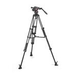 Manfrotto 608 Nitrotech Fluid Head + 645 Fast Twin Carbon, Verzenden, Gebruikt