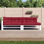 vidaXL Palletkussens 5 st stof wijnrood, Huis en Inrichting, Woonaccessoires | Kussens, Verzenden, Nieuw, Rood