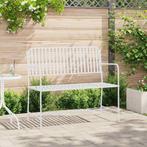 vidaXL Tuinbank Wit 104 x 54 x 93cm Staal, Tuin en Terras, Tuinbanken, Verzenden, Nieuw, Metaal