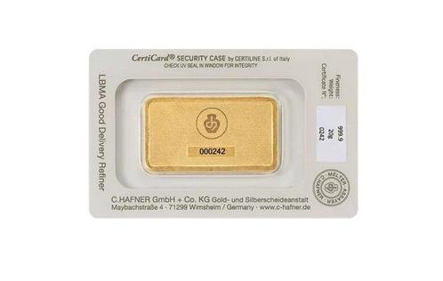 20 gram - Goud .999 - C. Hafner, Germany - Verzegeld en met, Postzegels en Munten, Edelmetalen en Baren